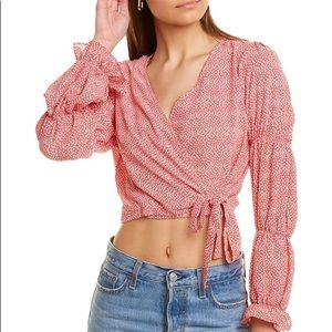City Sleek Long Sleeve Wrap Top